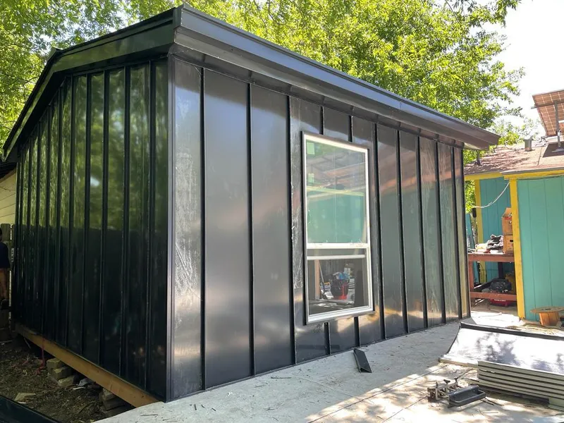 Black standing seam metal wall panels for Metal Roof Installation in Jeffersontown